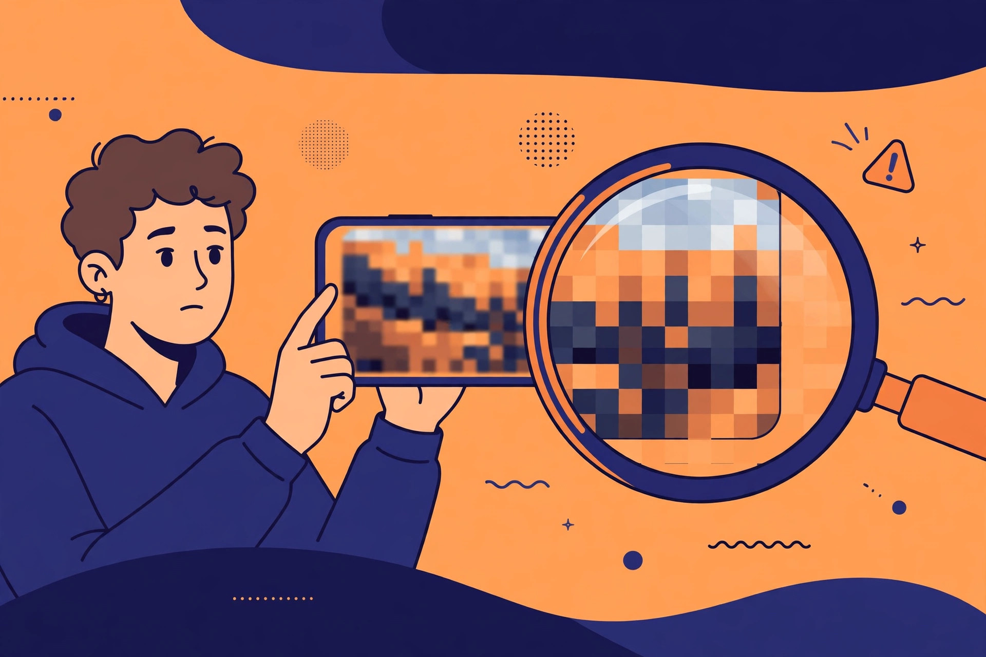 Common mobile meme pitfalls illustration: blurry text, black bars and cropping